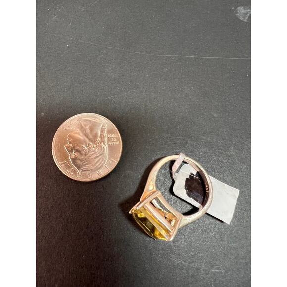 SOLD 
NEW size 7 lemon quartz citrine sterling silver ring 5.05 grams - Picture 10 of 16